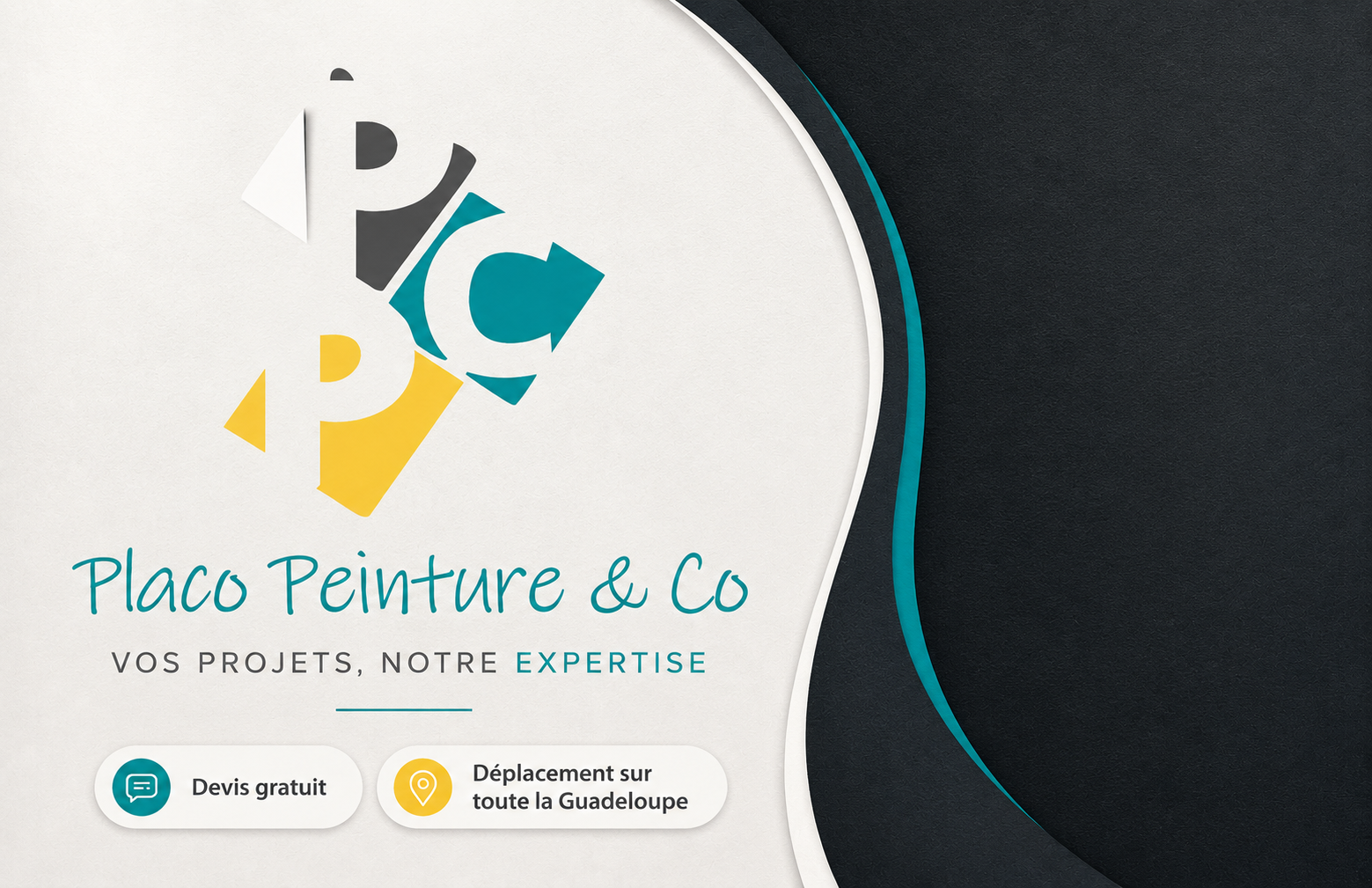 Recto carte de visite Placo Peinture & Co